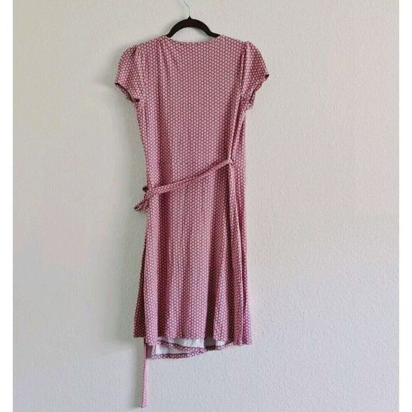BODEN  Women's True Wrap Soft Jersey Knit Dress Size 6 Pleated Cap Sleeve - Picture 3 of 8